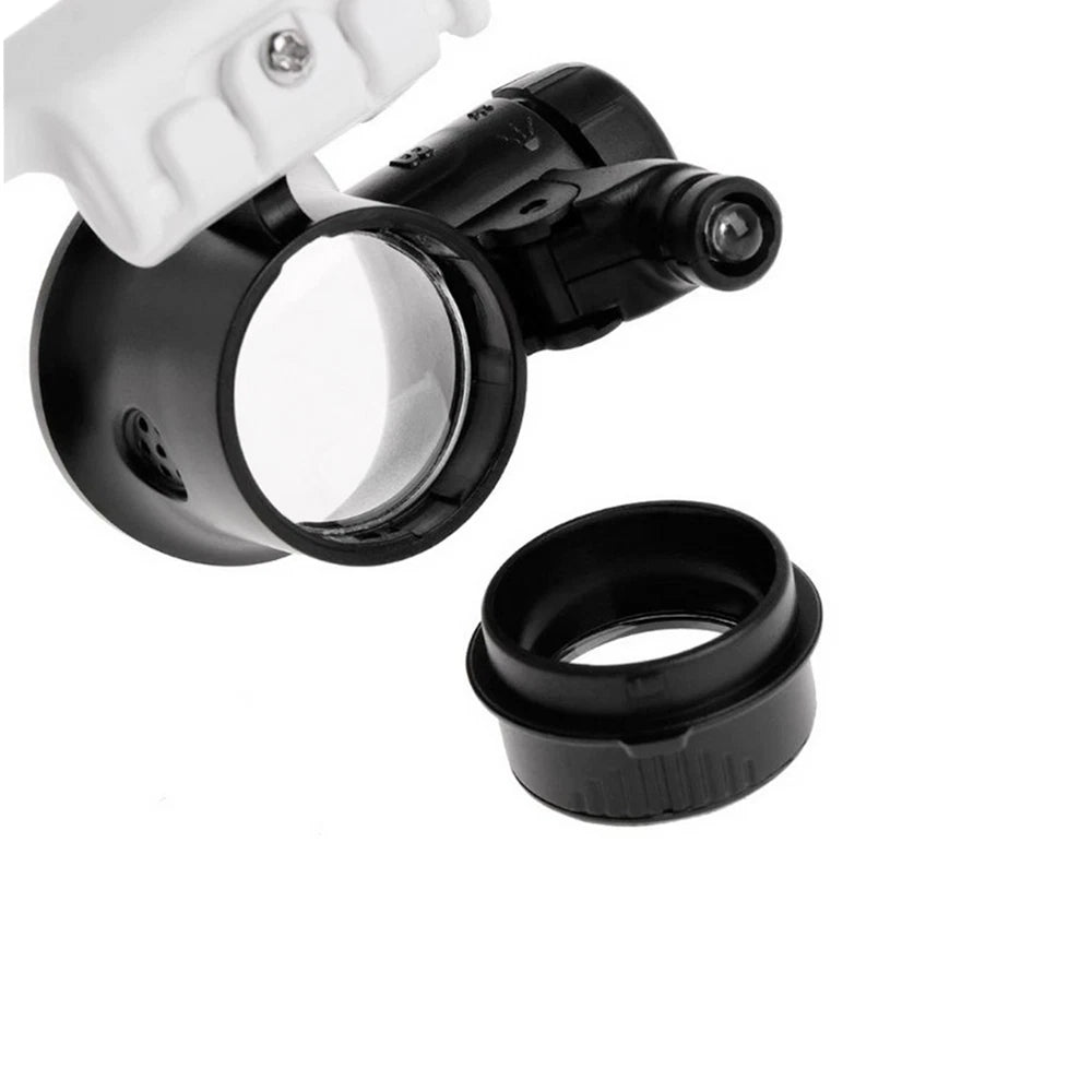 LED 8X 15X 23X Adjustable Magnifier Grass Eye Loupe Lens Jewelry Watch Repair