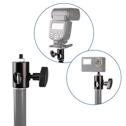 2Pcs SLR Cameras Photography Light 1/4" Screw Adapter Led Support Flash Tripod