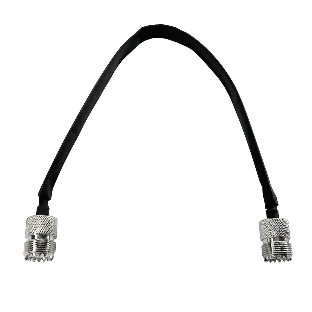 Metal+Plastic Door Pass Through Flat RF Coaxial Cable  UHF Female 12Inch 50 Ohms