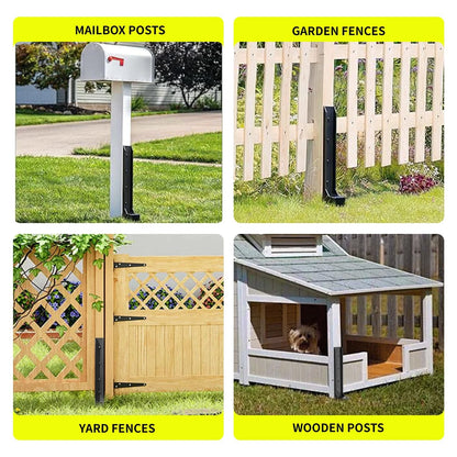 2pcs Fence Post Repair Kit - Fix Rotted or 1.96” x31.5” x15.75 in, Black