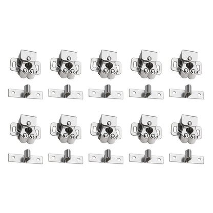 10Pcs Silver Home Door Cabinet Cupboard Furniture Catch Stopper Roller Latch ff