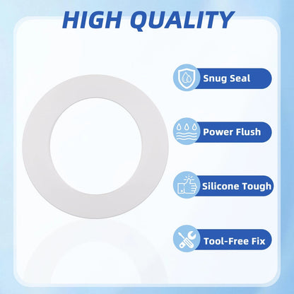 NBPLUS Silicone Toilet Flush Valve Seal - 3-3/16" 3.14 inches (2 Pack), White