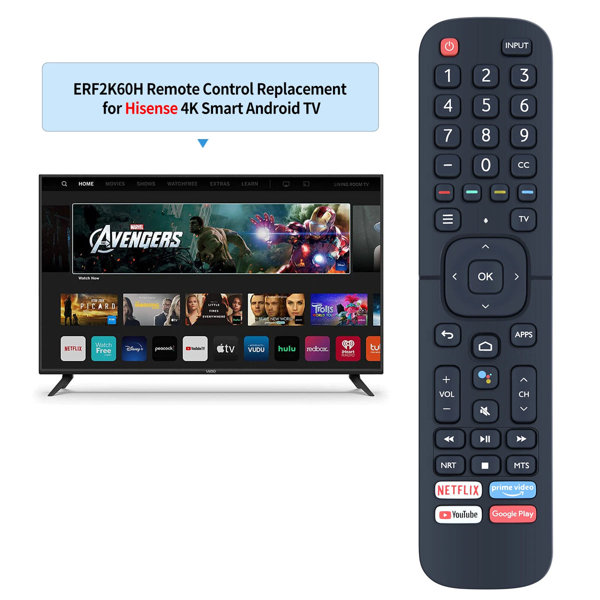 ERF2G60H ERF2K60H ERF2A60 Remote Control For Hisense TV 43H5670G 50H6570G