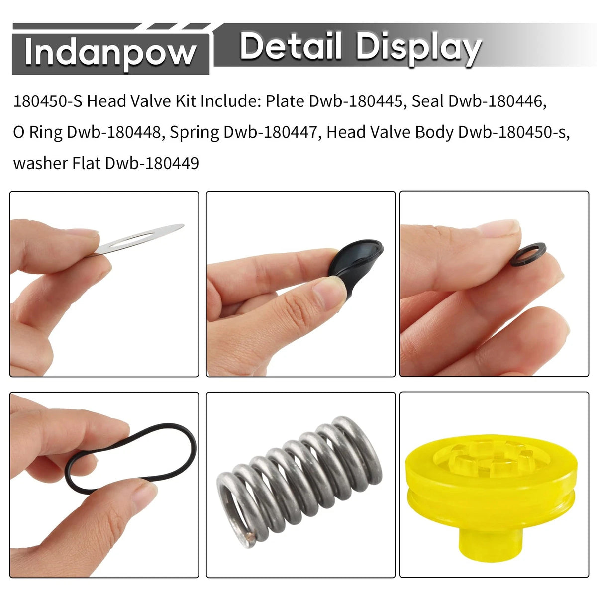 Indanpow Replacement for 180450-S Head Valve kit, 1 Set Yellow