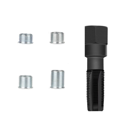 M14 x1.25 Spark Plug Rethread Thread Repair Kit Reamer Tap with 4 Inserts D