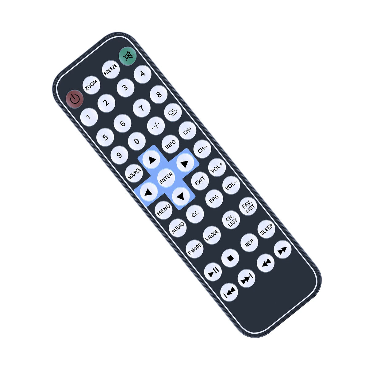 Remote Control For NAXA 7 Portable TV & Digital Multimedia Player NT-70