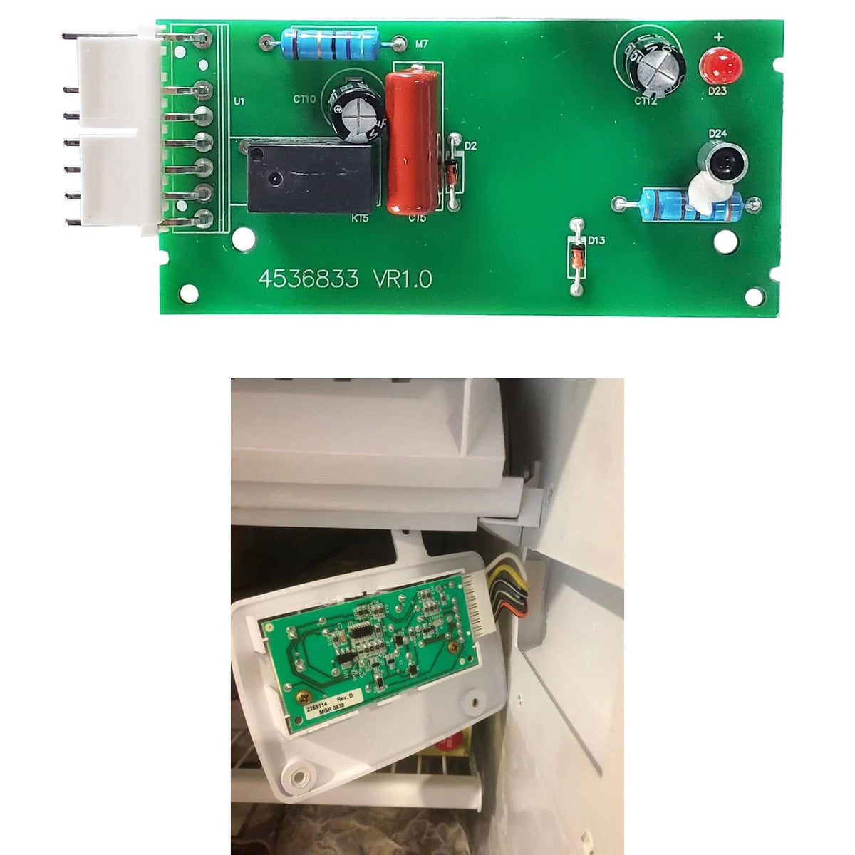 UcarSoon 4389102 W10757851 Refrigerator Ice Maker Sensor Control Board Green