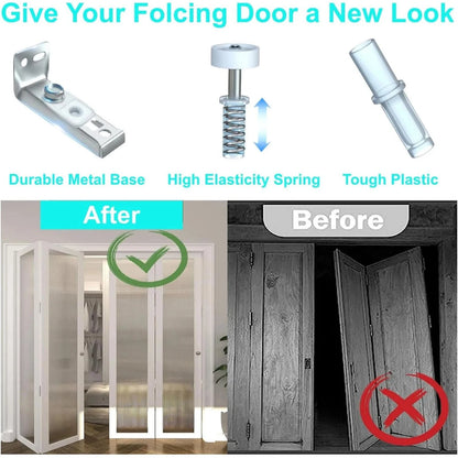 Complete Bifold Door Hardware Replacement Kit for 1-1 3/8 Inch Thick Doors