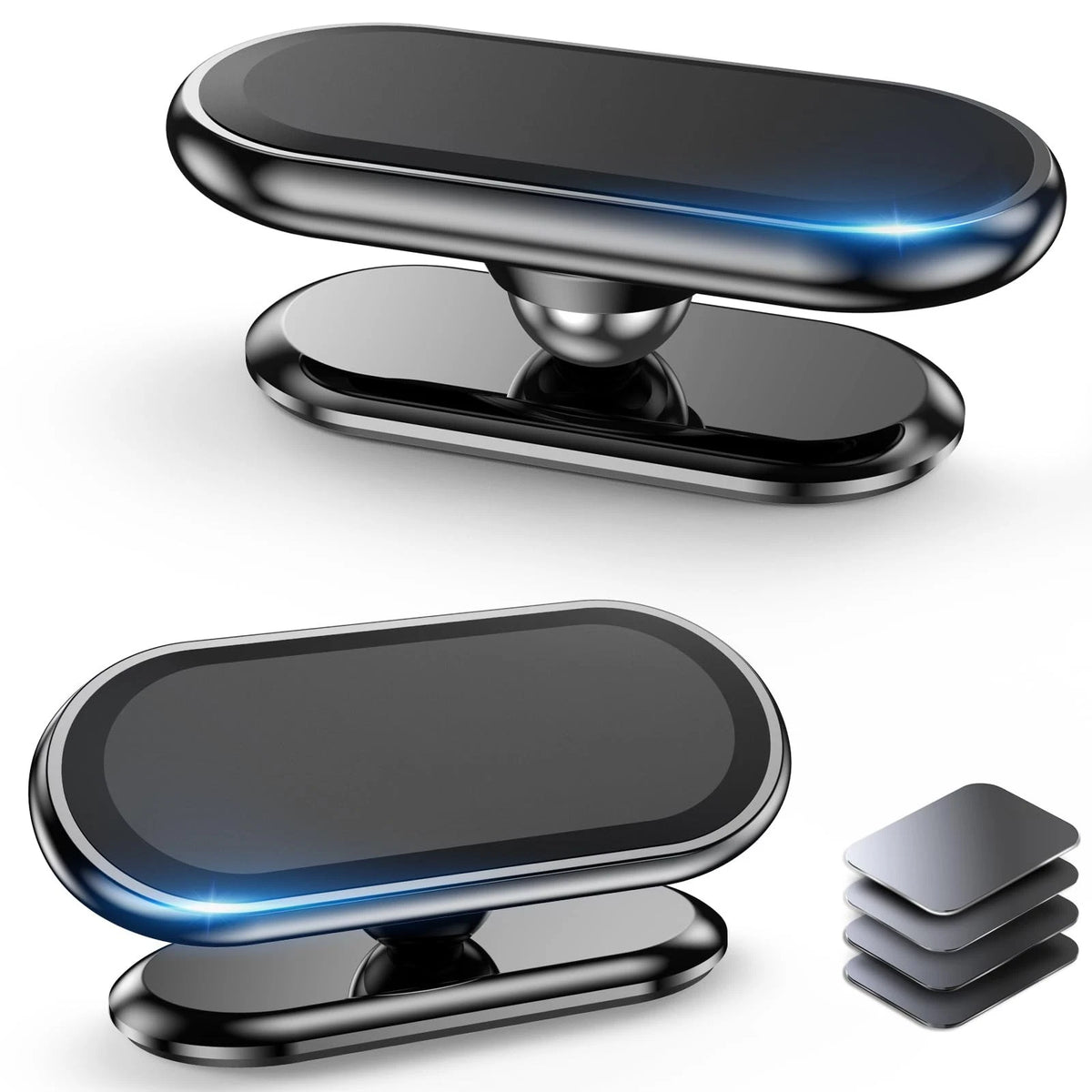 【2-Pack】 Magnetic Phone Holder for car, [ Super Strong Magnet ] [ 7, Black