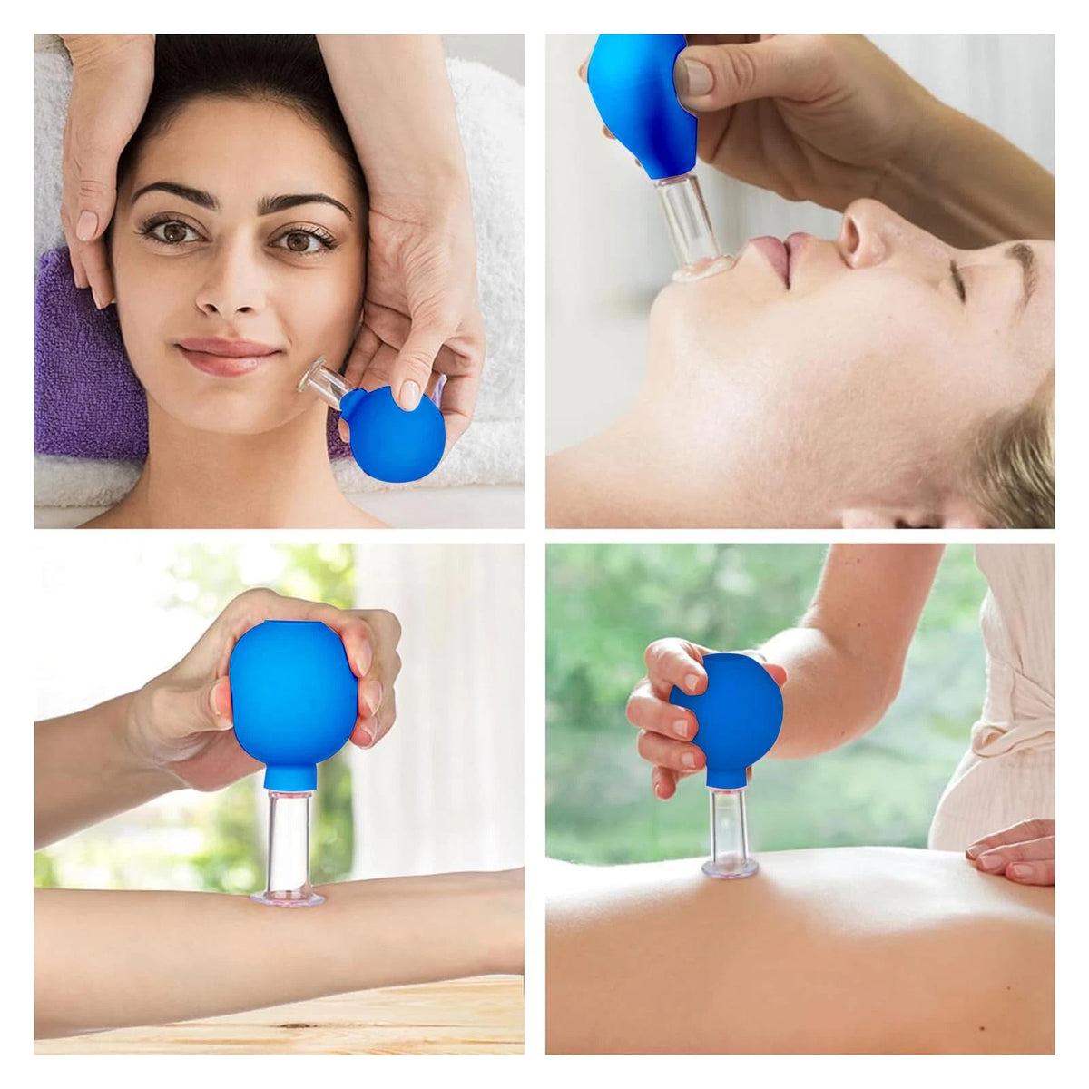 JIELUO Facial Cupping Therapy Set Plastics, Eye Face Vacuum Massage Anti Blue