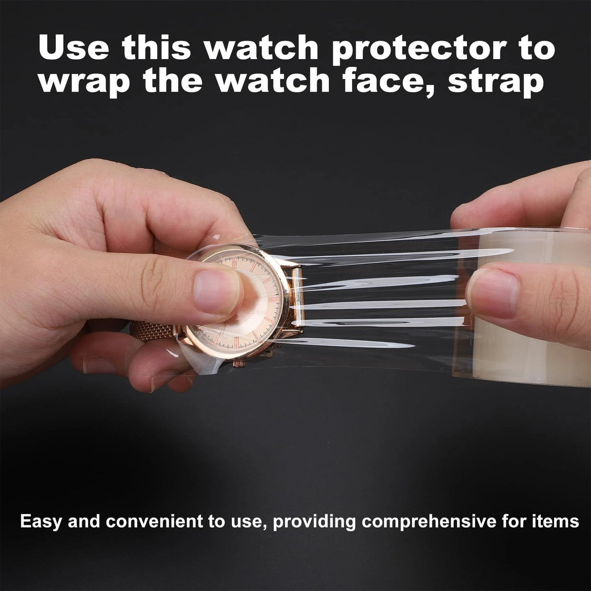 ZJchao 2 x 2.9in Anti-Static Transparent Watch Plastic Wrap, default, defult