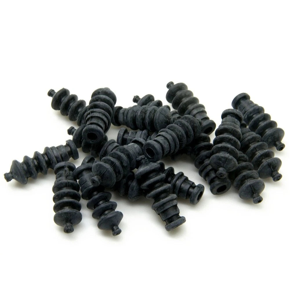 QUE-T 10Pcs Waterproof Push Rod Rubber Seal Bellow 37mm for RC Small, Black