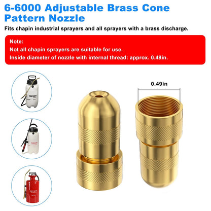Sprayer Cone Nozzle Replacement Chapin Parts 6-6000 Brass