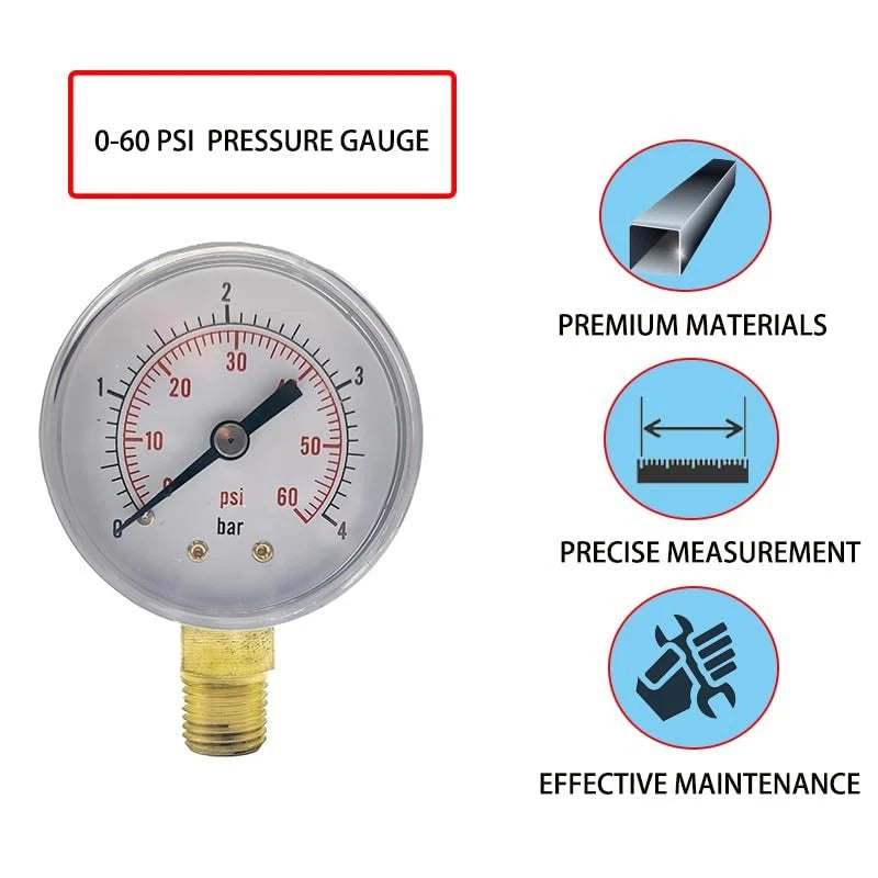 ECX270861 Boxed Water Pressure Gauge Replacement Spa 0-60PSI for Select...