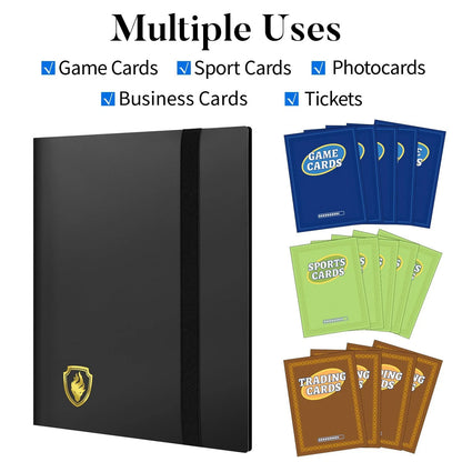 Card Binder 9 Pocket, Fabmaker 12.1 inches x 9.8 x 1.0 inches, Black