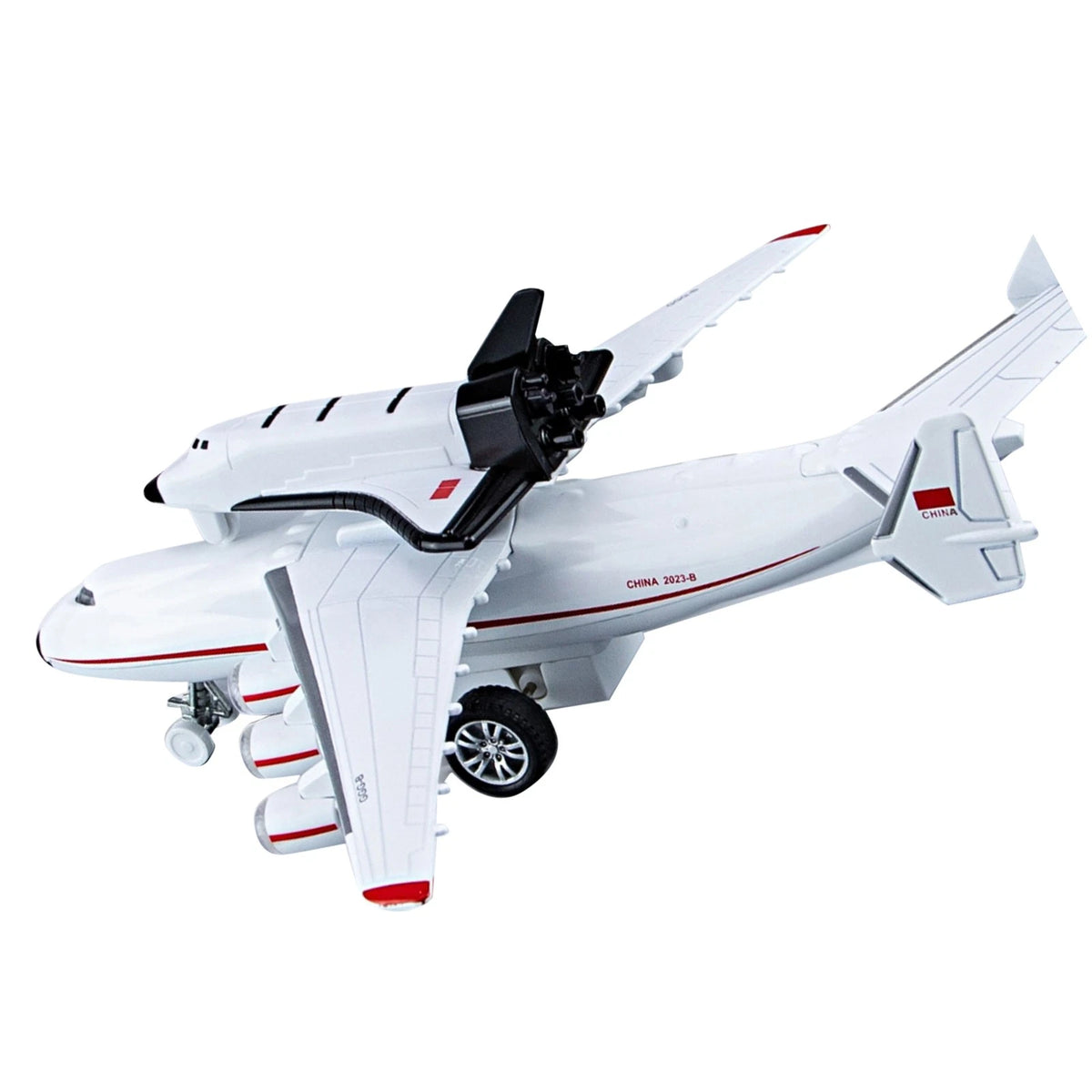 1/400 An225 Mriya Plane w/Buran Orbiter Model Sound Light Pull Back Gift,