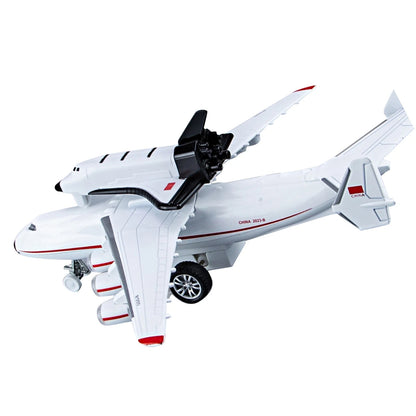 1/400 An225 Mriya Plane w/Buran Orbiter Model Sound Light Pull Back Gift,