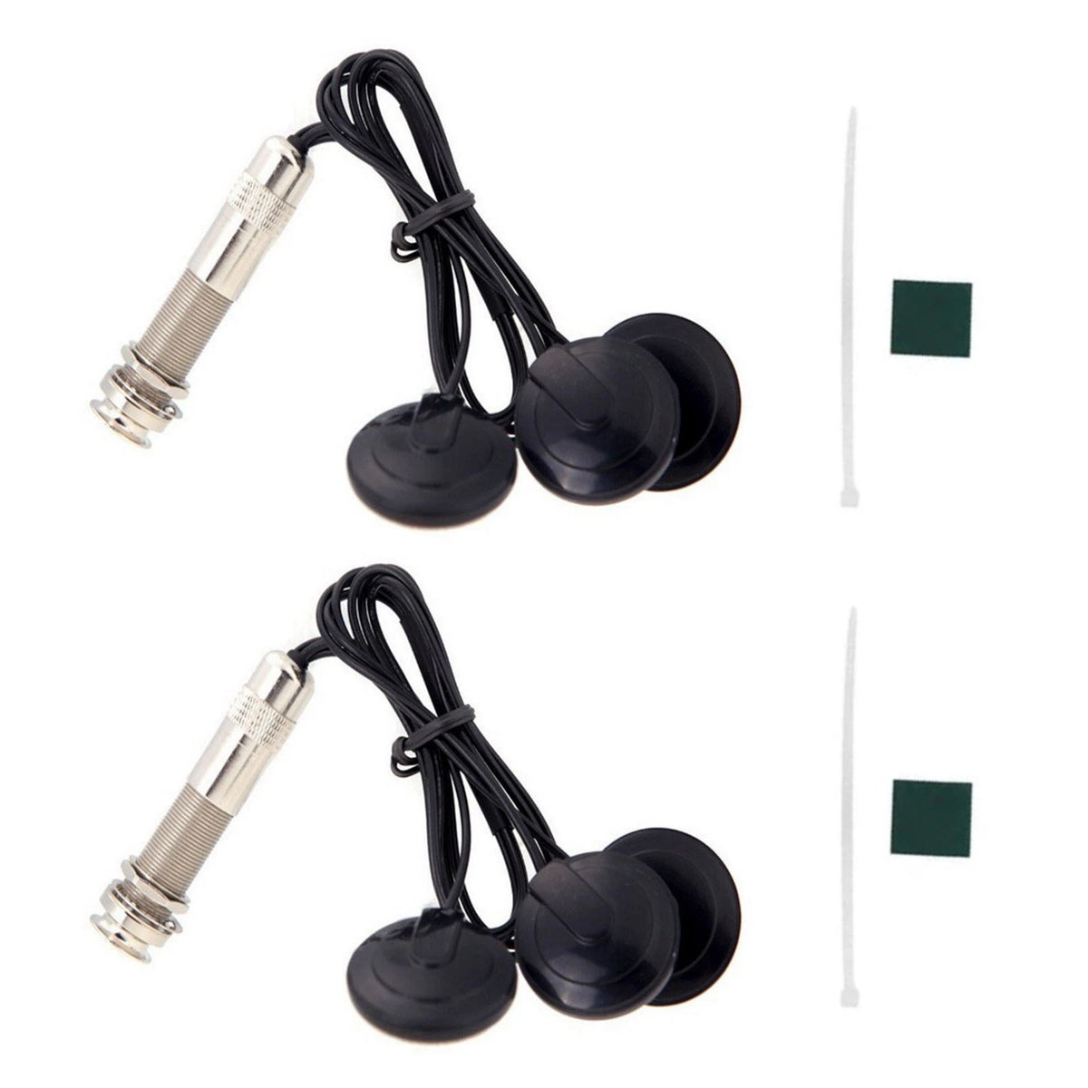 2Pcs Piezo Vibration Sensor Pickup 6.35mm Jack for Acoustic Guitar Cello Mandola