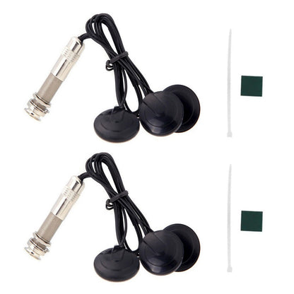 2Pcs Piezo Vibration Sensor Pickup 6.35mm Jack for Acoustic Guitar Cello Mandola