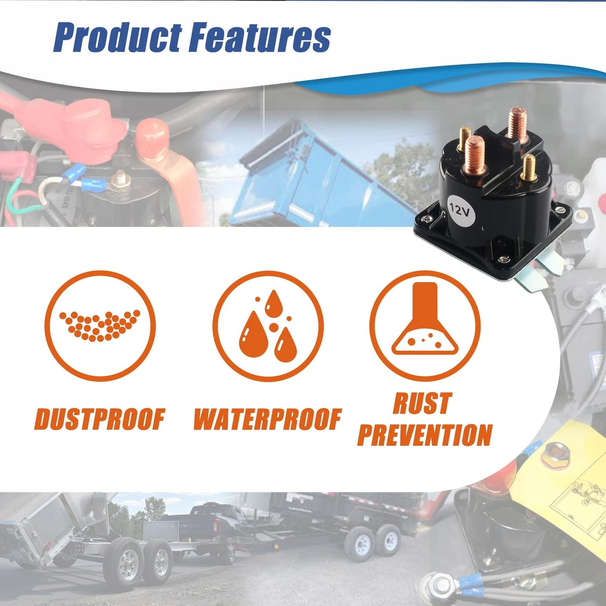 Dump Trailer Solenoid-Dump Parts for Intermittent Duty 1 Pack
