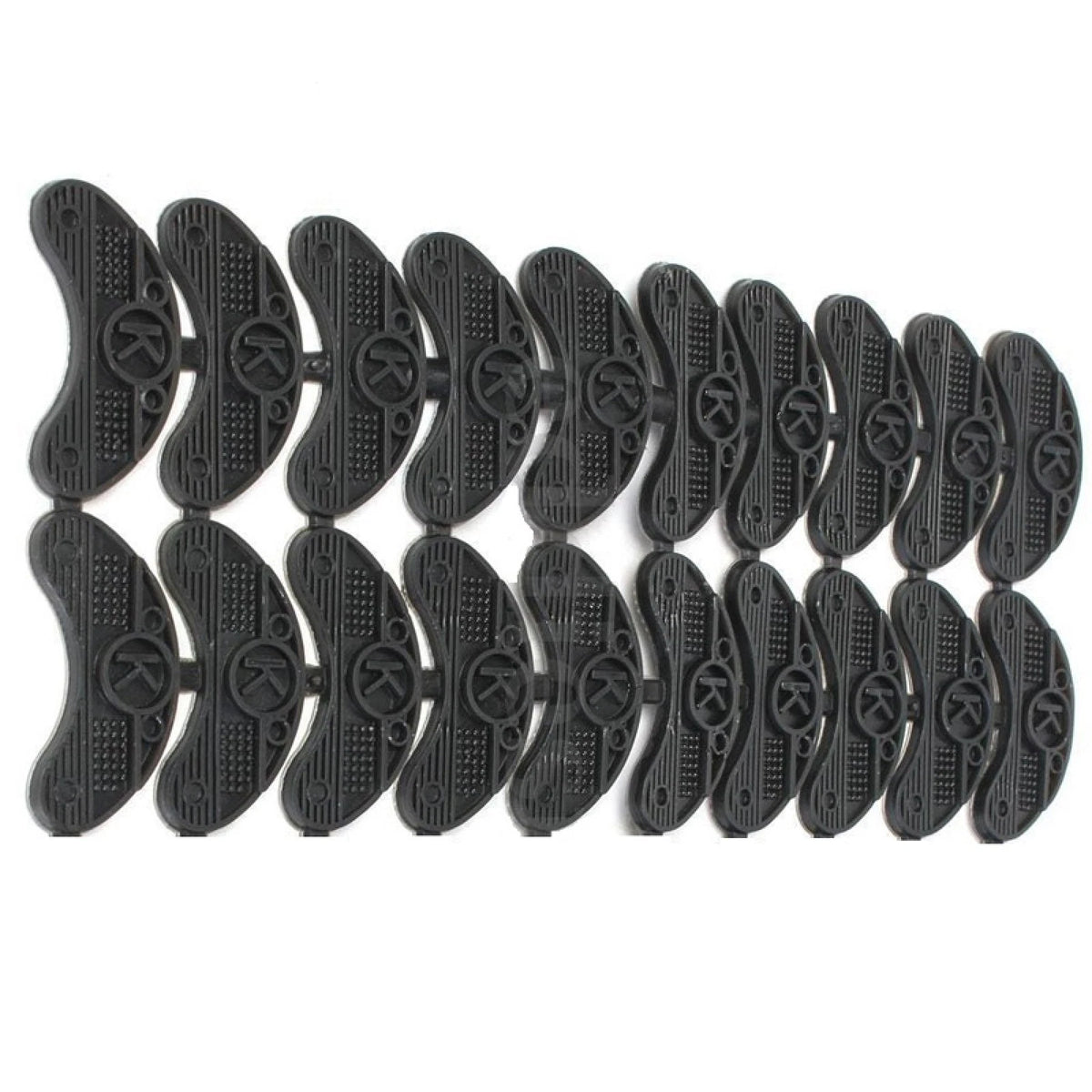 20PCS 10-Pair Rubber Heel Savers Toe Plates Taps DIY Shoe Repair Pads 50*20*3mm