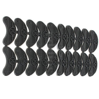20PCS 10-Pair Rubber Heel Savers Toe Plates Taps DIY Shoe Repair Pads 50*20*3mm