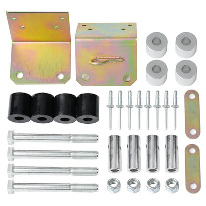 Lower Roller Bracket Kit Bundle with Rollers & Hardware Fits Peterbilt 379