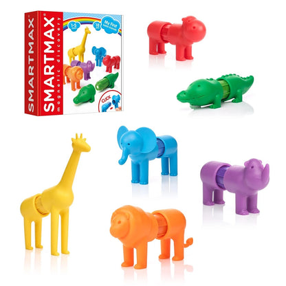SmartMax My First Safari Animals STEM Magnetic 38 x 8 x 30 cm, Multicolor