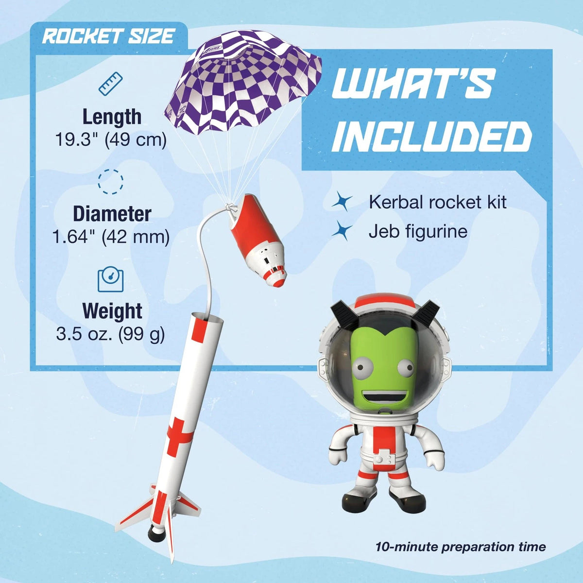 Estes 009726 Kerbal W/Jebediah Kerbonaut 6.5 x 13 x 4 inches, Multi