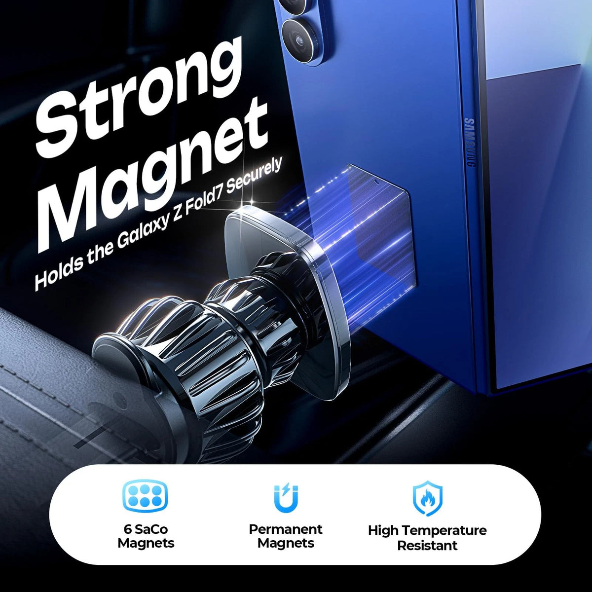 LISEN Magnetic Phone Holder for Car, Car 49*36*65mm, Black