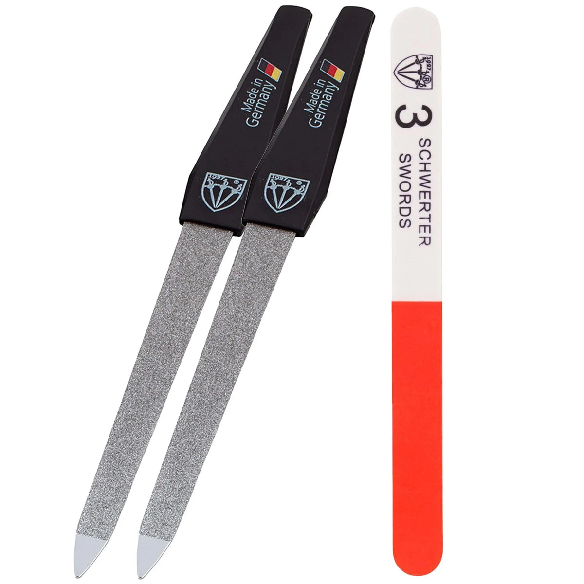 3 Swords Germany - Sapphire Metal Nail 3 Piece Set, 2 Files / 1 Buffer
