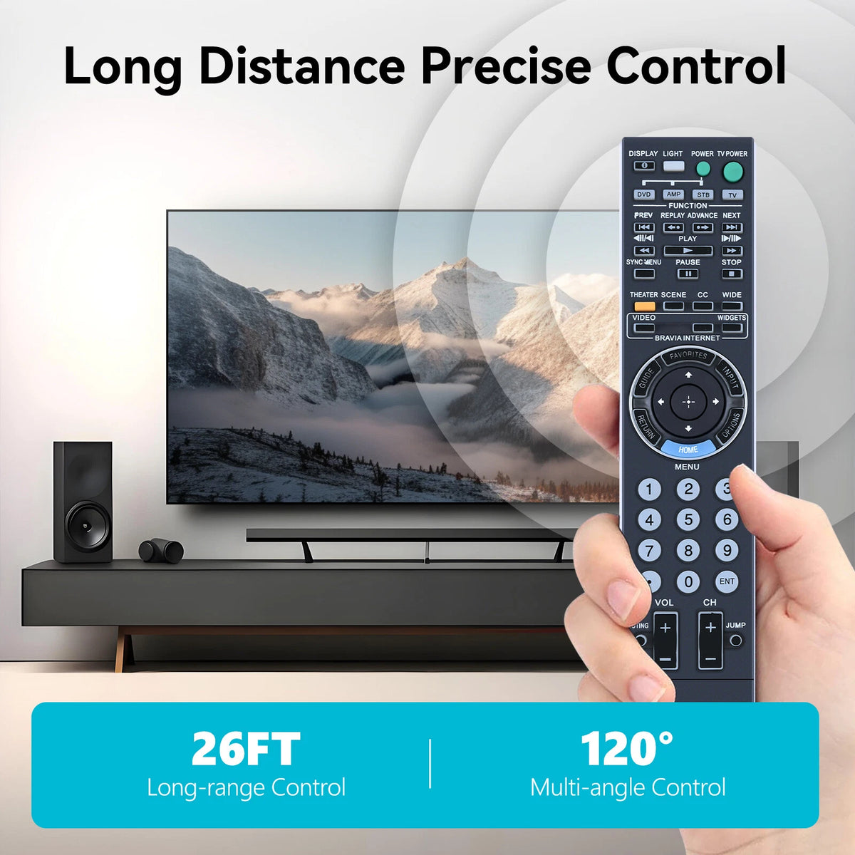 RM-YD029 Remote Control For Sony Bra TV KDL-40Z5100 KDL-46XBR10