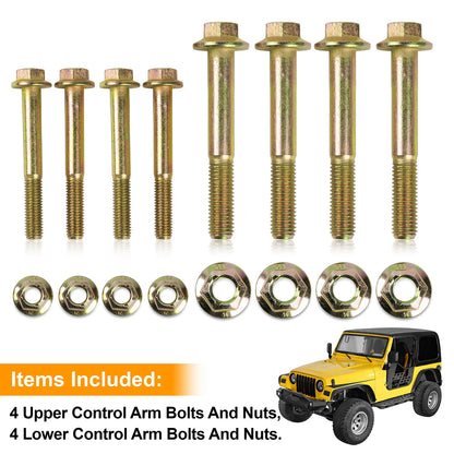 Control Arm Bolts  Compatible with 1997-2006 Jeep Wrangler TJ's and LJ's