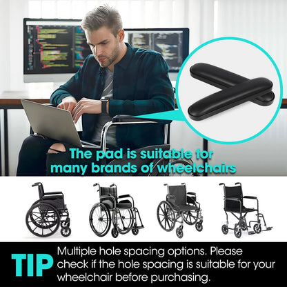 Wheelchair Armrest Pads - Premium Comfort Foam Cushions Universal Fit for...