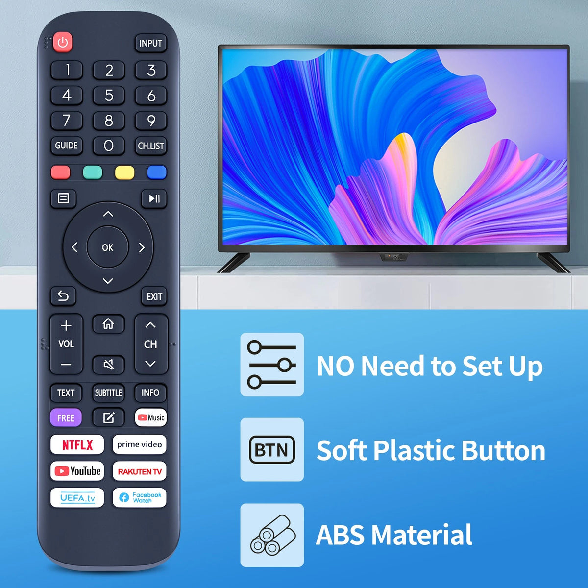 Replacement Remote Control For STRONG SRT24HE4203 Android TV