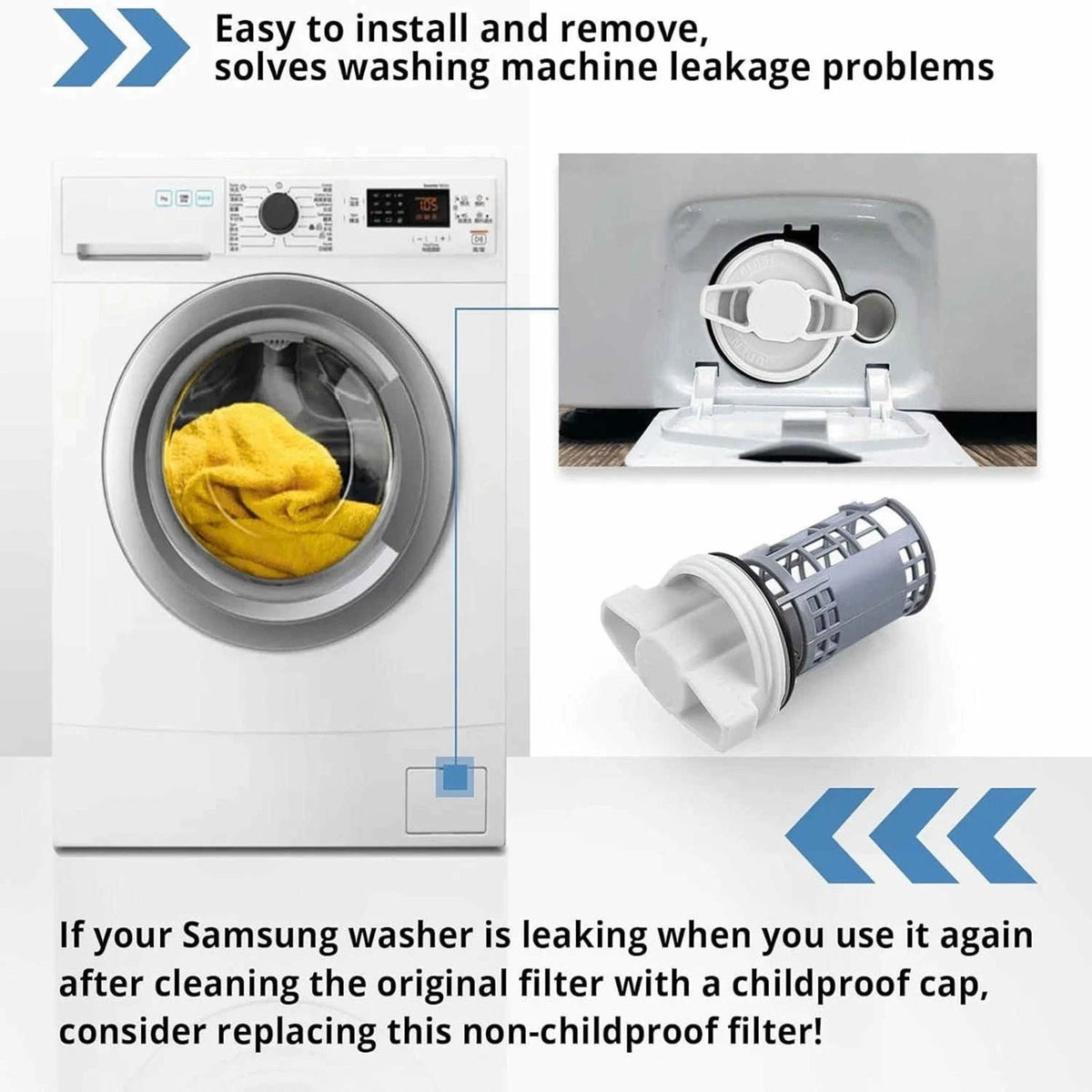 Suitable Washer Drain Pump Filter Replacement Part for Samsung DC97-16991A
