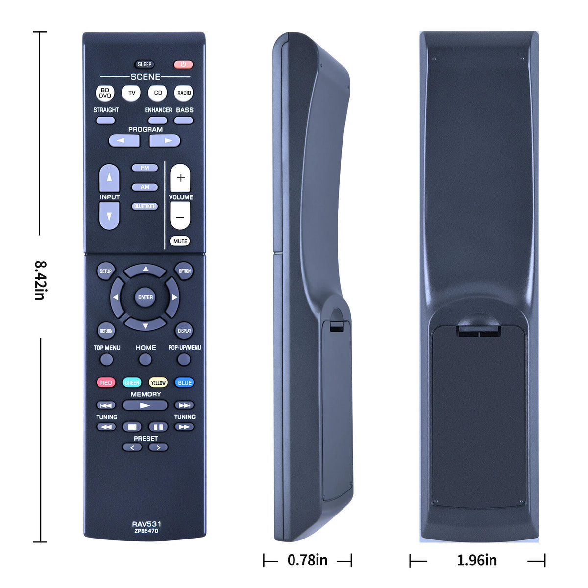 RAV531 ZP35470 Remote Control For Yamaha AV Receiver RX-V379 RX-V381 RX-V383