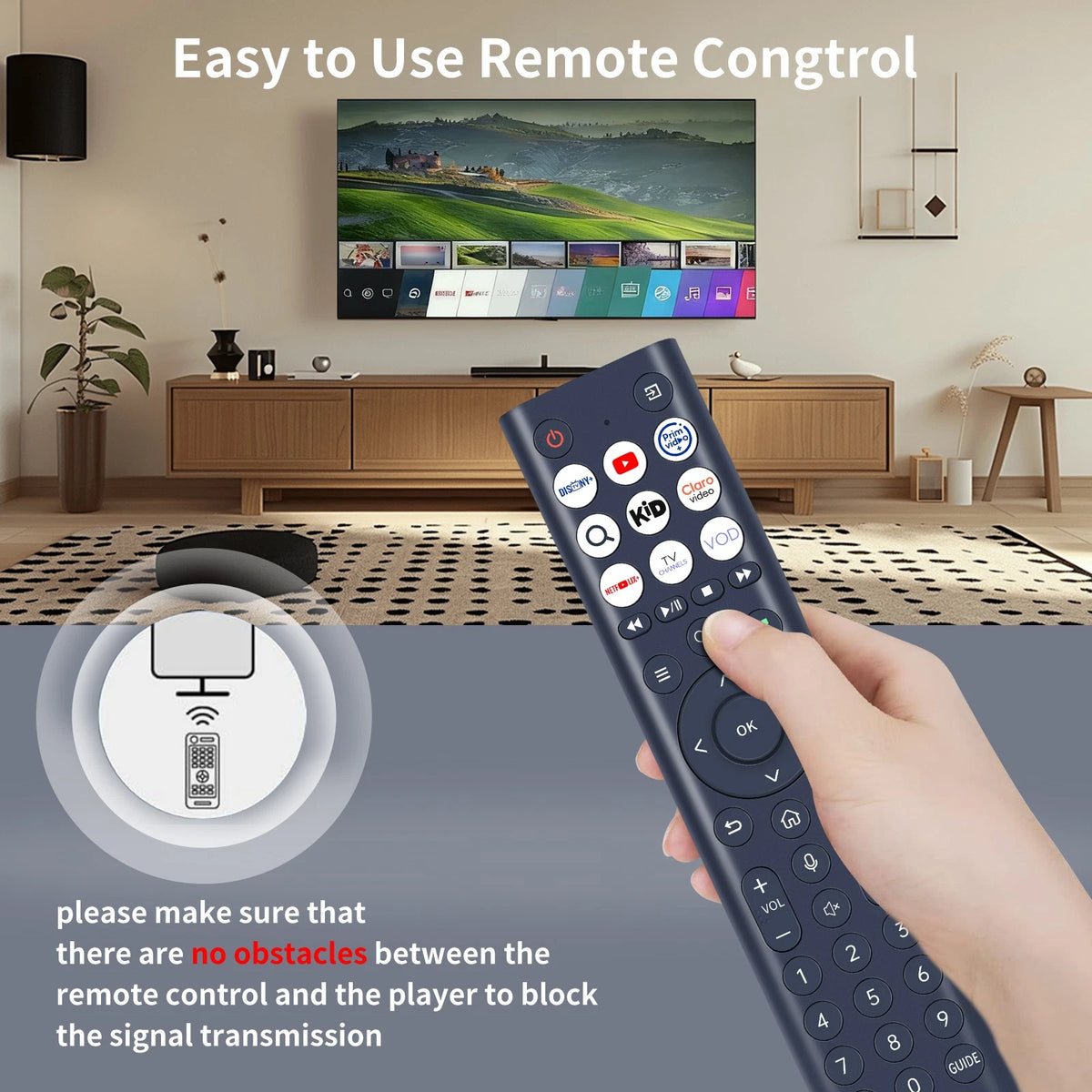 Voice Remote Control For Hisense UHD 4K Smart TV 55A6NV 65A6NV 75A6NV