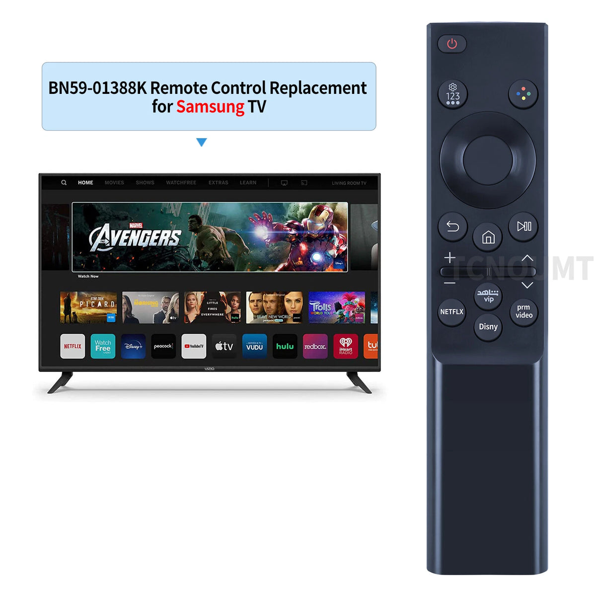 BN59-01388K Replacement Remote Control For Samsung 2022 Smart TV Black