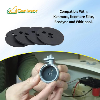 Ganivsor 7204362 (4/Pack) Water Softener Venturi Gasket 720436 Fits for Black