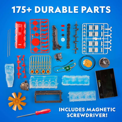 National Geographic 4-Cylinder Engine Building Kit – One Size, Multicolor