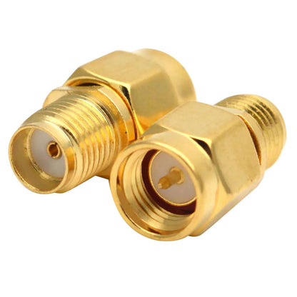 2pcs SMA Female Jack to SMA Male Plug Coax Cable Connector Replacement