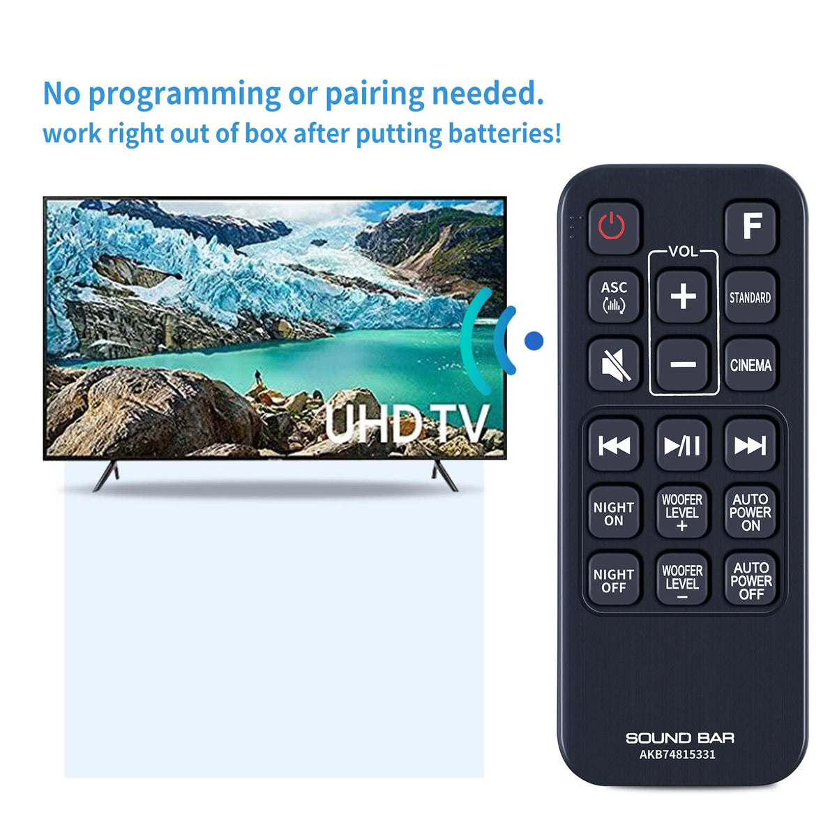 AKB74815331 For LG Sound Bar Remote Control SH4 SPH5B-W SHC4 SH4D SPJ4B-W