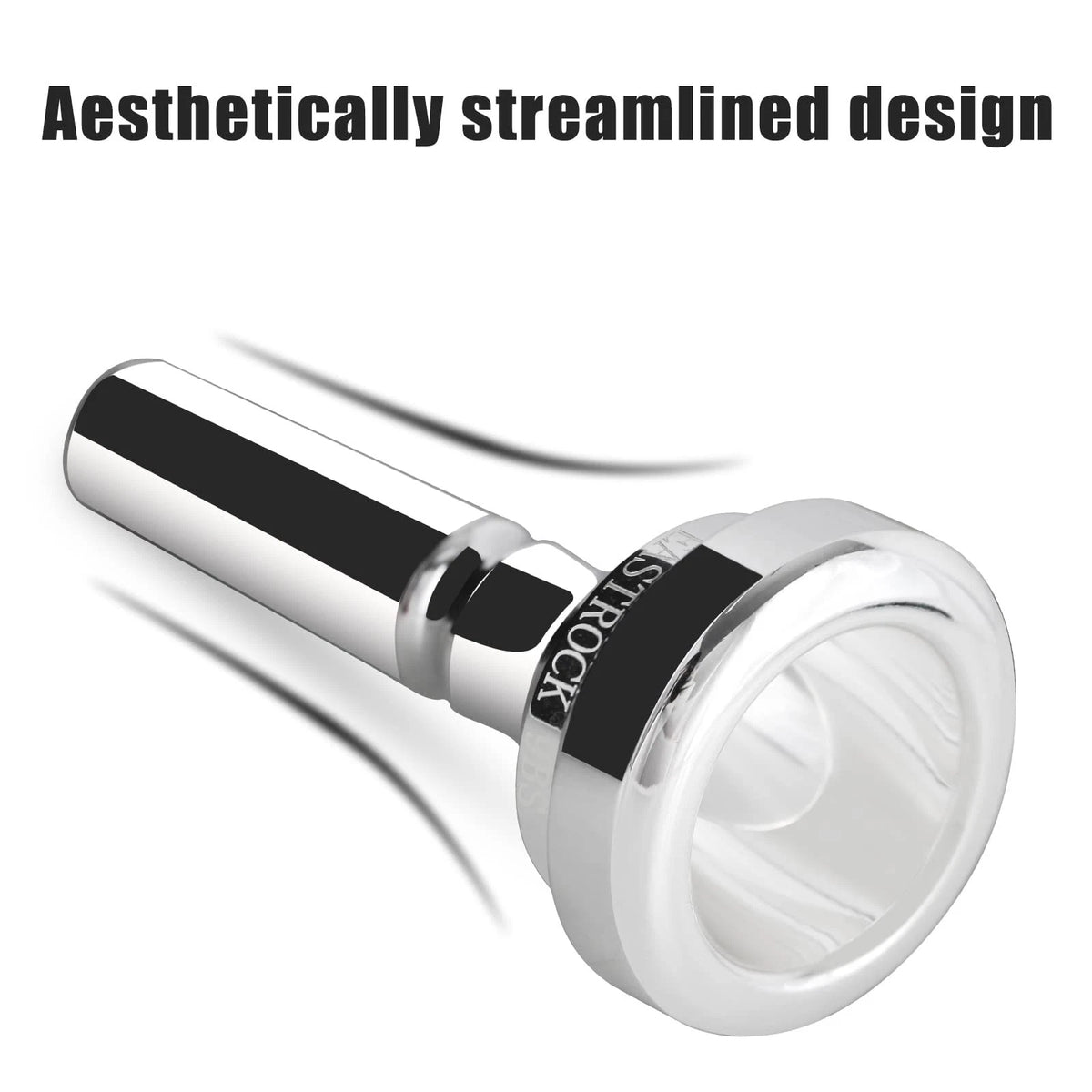 EASTROCK Trombone Mouthpiece,Silver Plated JDTM-9BS, silver