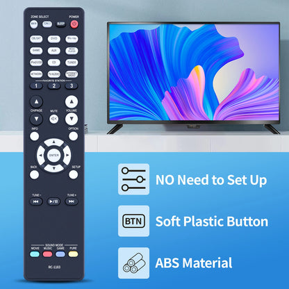 RC-1183 Remote Control For Denon AV Receiver AVR-E400 AVR-X2000 AVRX2000