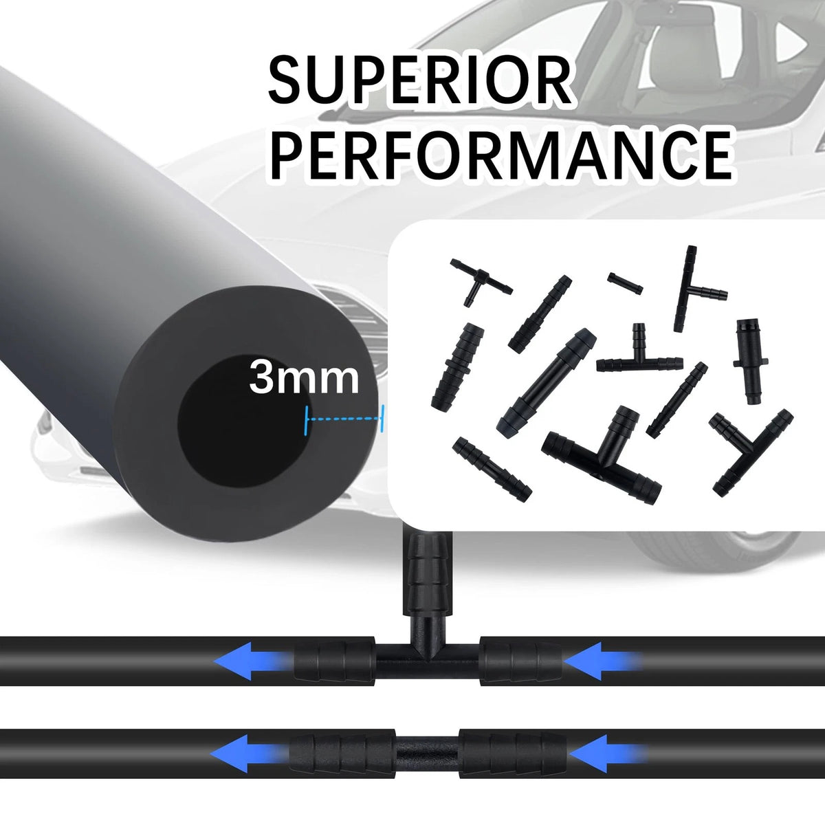 Multipurpose Vacuum Line 59.45 inches x 0.63 x inches, 70PCS
