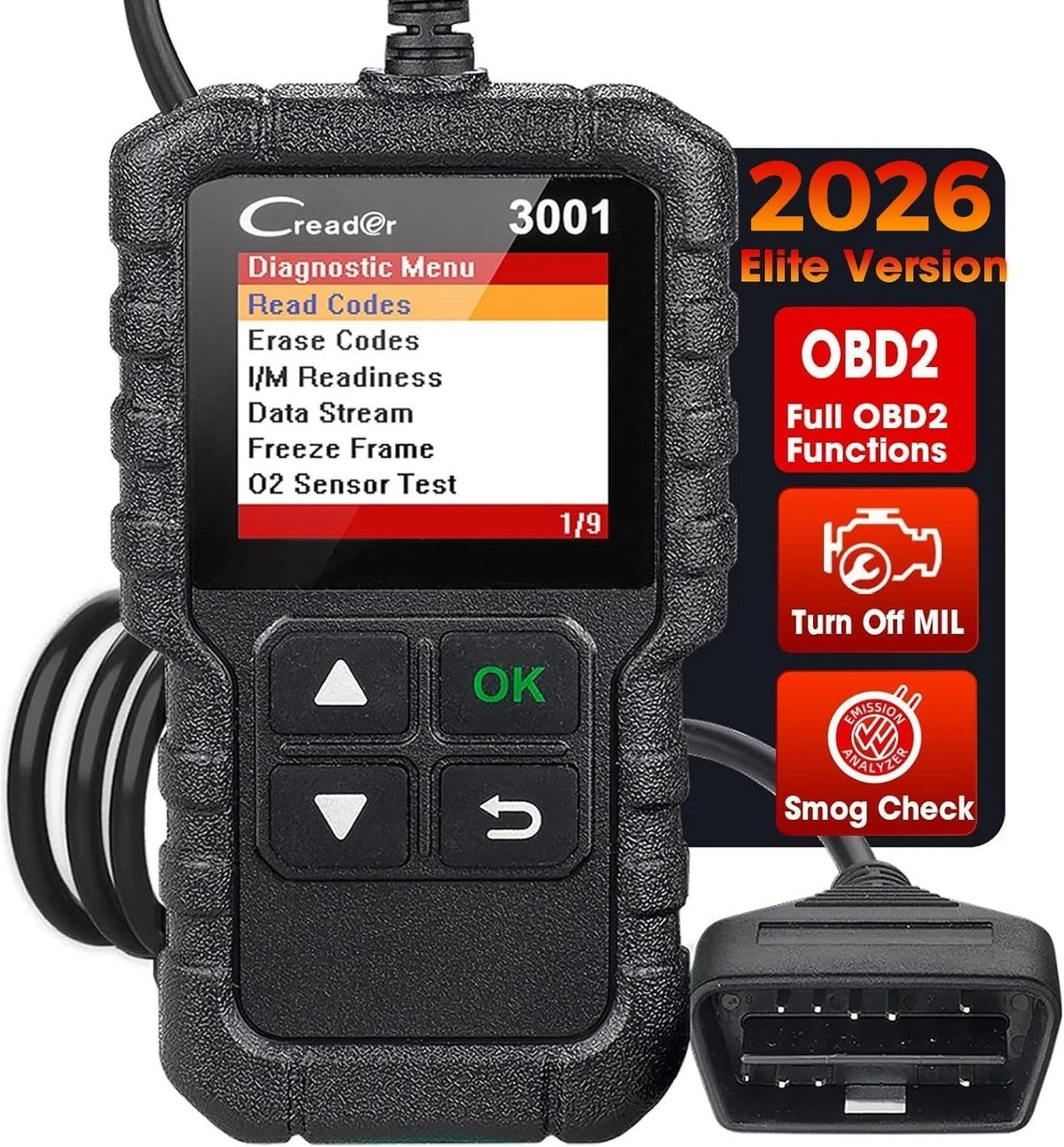 LAUNCH Creader 3001 OBD2 Scanner, Engine Launch x431 V+ Scan tool, CR3001
