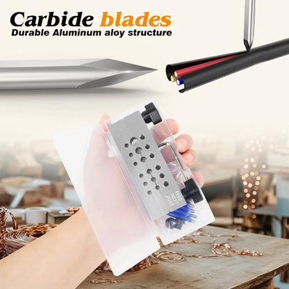 Split-Type Scrap Copper Wire Stripper Machine Kit with 6 Tungsten Silver
