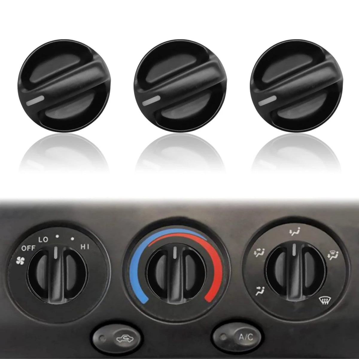 3 Pcs 55905-0C010 Fan Speed Selector Knob For Toyota Tundra 2000-2006 Trucks