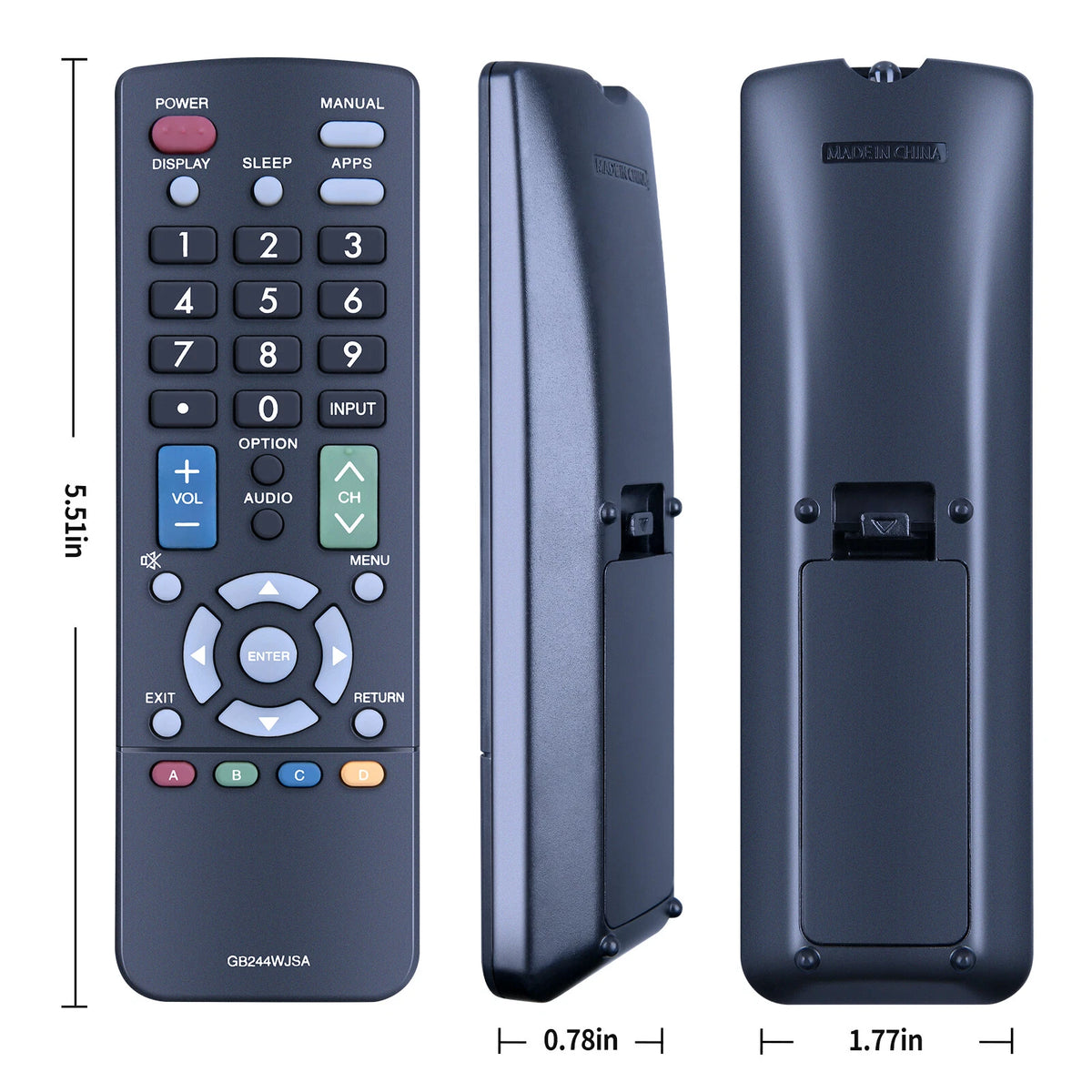 Replacement Remote Control For Sharp GB244WJSA PN-UH601 Standard v1